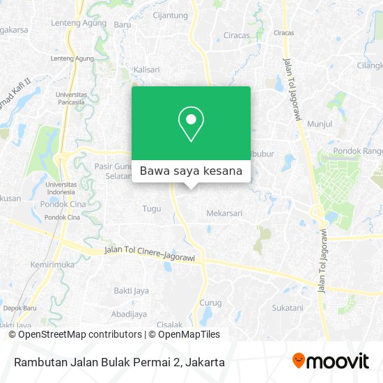 Peta Rambutan Jalan Bulak Permai 2