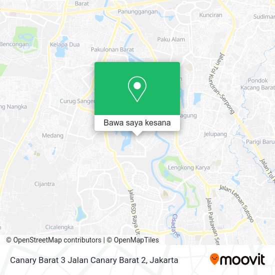 Peta Canary Barat 3 Jalan Canary Barat 2, Pagedangan