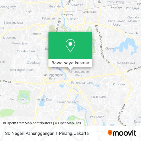 Peta SD Negeri Panunggangan 1 Pinang