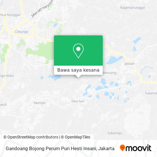 Peta Gandoang Bojong Perum Puri Hesti Insani