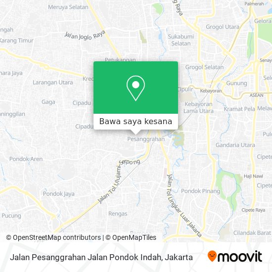 Peta Jalan Pesanggrahan Jalan Pondok Indah