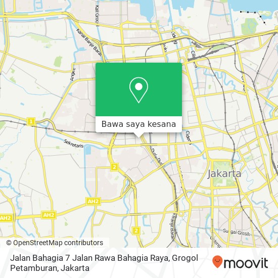 Peta Jalan Bahagia 7 Jalan Rawa Bahagia Raya, Grogol Petamburan