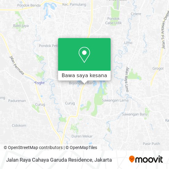Peta Jalan Raya Cahaya Garuda Residence
