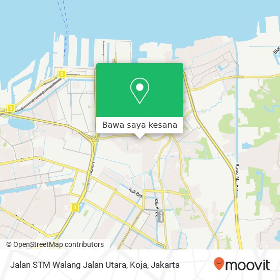 Peta Jalan STM Walang Jalan Utara, Koja