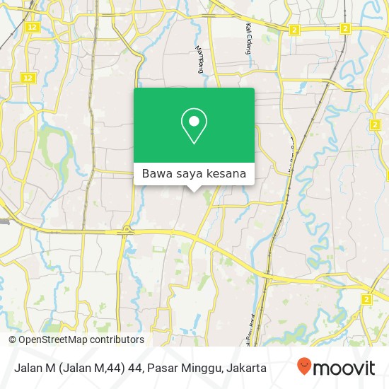 Peta Jalan M (Jalan M,44) 44, Pasar Minggu