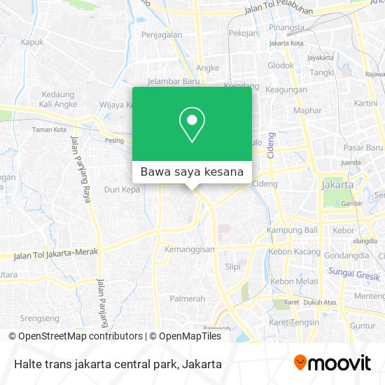 Peta Halte trans jakarta central park