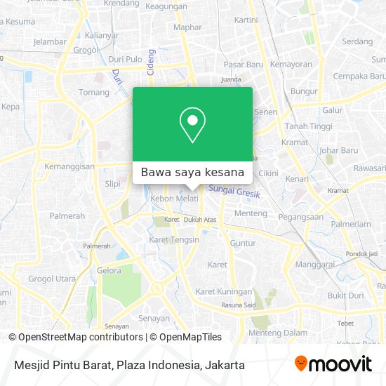 Peta Mesjid Pintu Barat, Plaza Indonesia