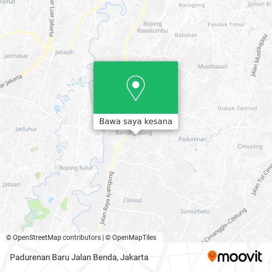 Peta Padurenan Baru Jalan Benda