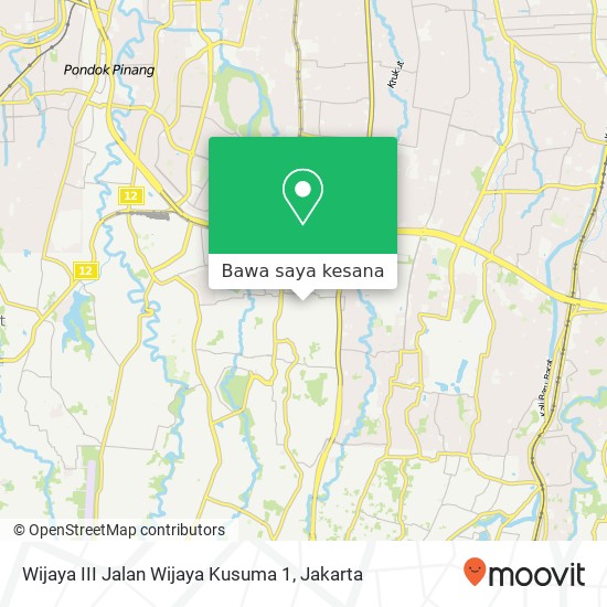 Peta Wijaya III Jalan Wijaya Kusuma 1