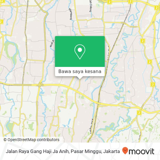 Peta Jalan Raya Gang Haji Ja Anih, Pasar Minggu