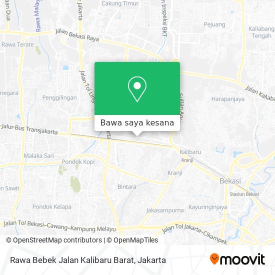 Peta Rawa Bebek Jalan Kalibaru Barat