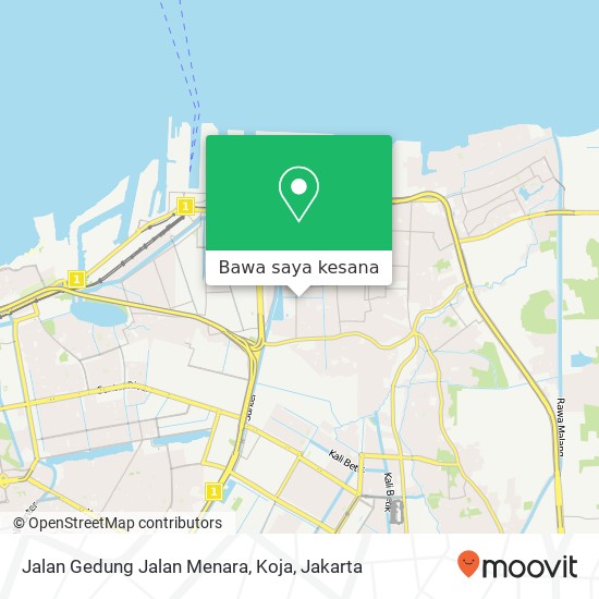 Peta Jalan Gedung Jalan Menara, Koja