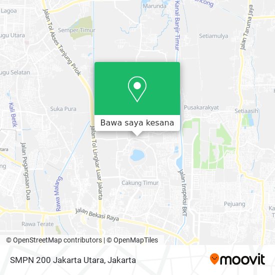 Peta SMPN 200 Jakarta Utara