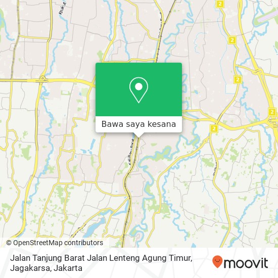 Peta Jalan Tanjung Barat Jalan Lenteng Agung Timur, Jagakarsa