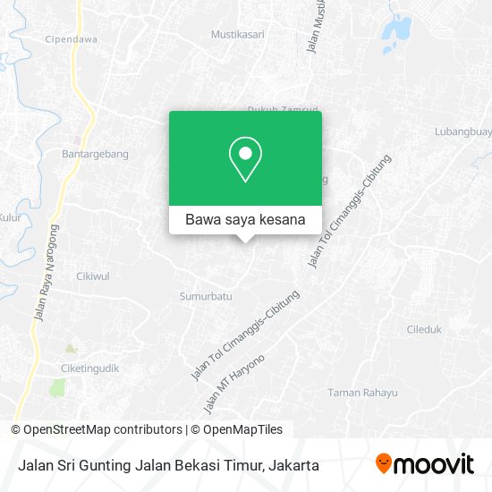 Peta Jalan Sri Gunting Jalan Bekasi Timur