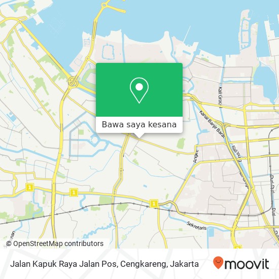 Peta Jalan Kapuk Raya Jalan Pos, Cengkareng