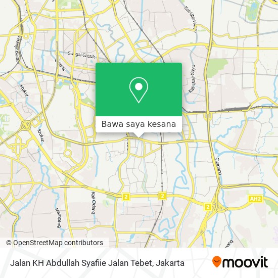 Peta Jalan KH Abdullah Syafiie Jalan Tebet