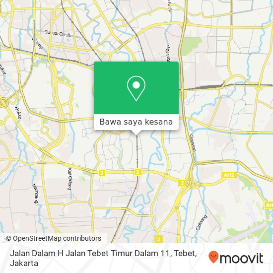 Peta Jalan Dalam H Jalan Tebet Timur Dalam 11, Tebet