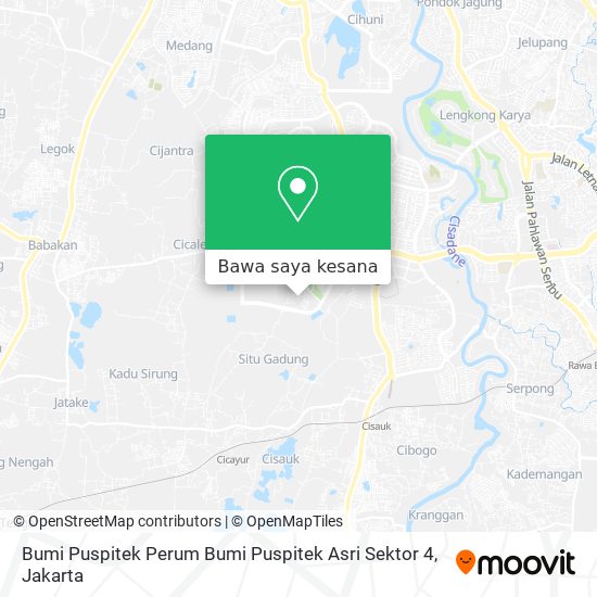 Peta Bumi Puspitek Perum Bumi Puspitek Asri Sektor 4