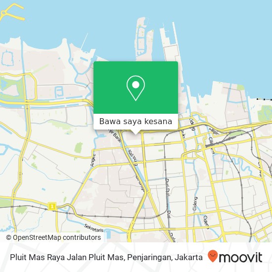 Peta Pluit Mas Raya Jalan Pluit Mas, Penjaringan