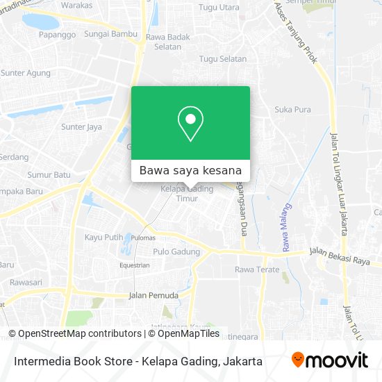 Peta Intermedia Book Store - Kelapa Gading