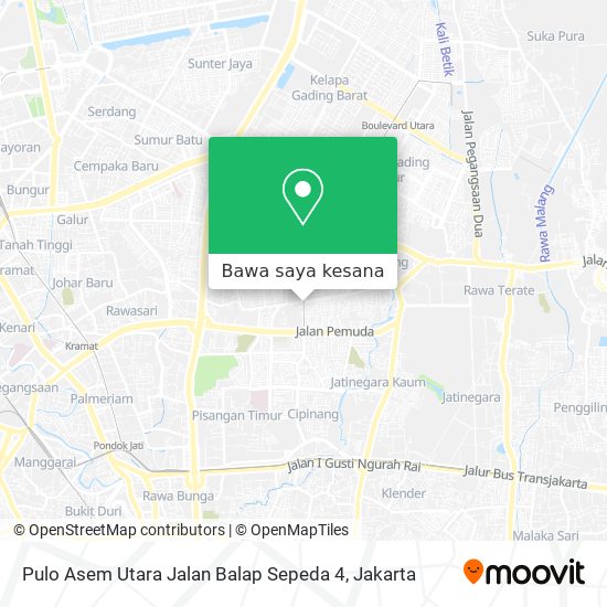 Peta Pulo Asem Utara Jalan Balap Sepeda 4