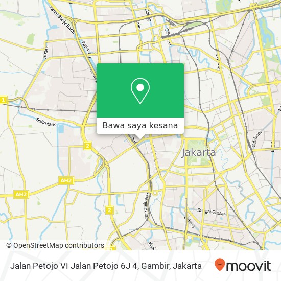 Peta Jalan Petojo VI Jalan Petojo 6J 4, Gambir