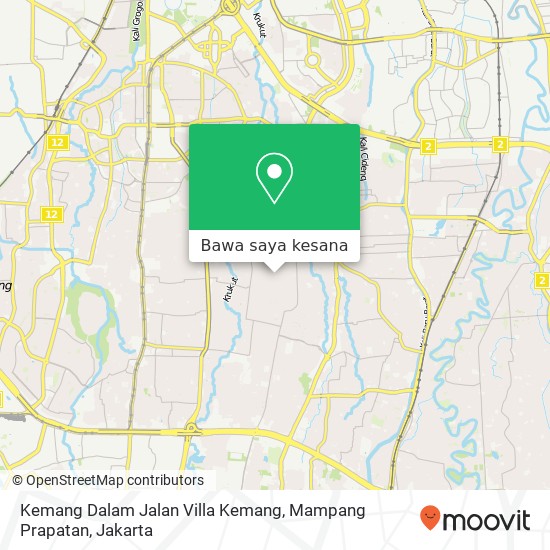 Peta Kemang Dalam Jalan Villa Kemang, Mampang Prapatan
