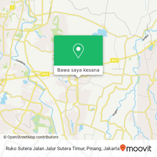 Peta Ruko Sutera Jalan Jalur Sutera Timur, Pinang