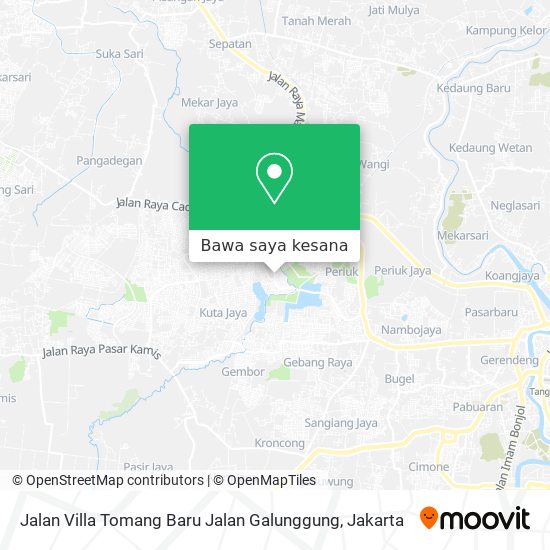 Peta Jalan Villa Tomang Baru Jalan Galunggung