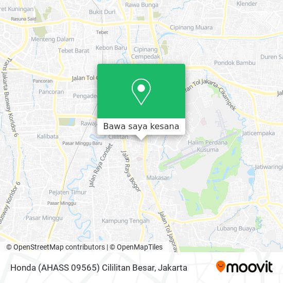 Peta Honda (AHASS 09565) Cililitan Besar