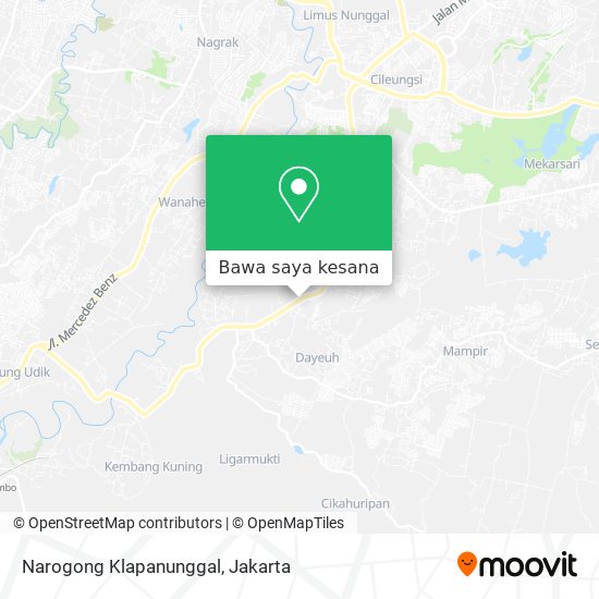 Peta Narogong Klapanunggal