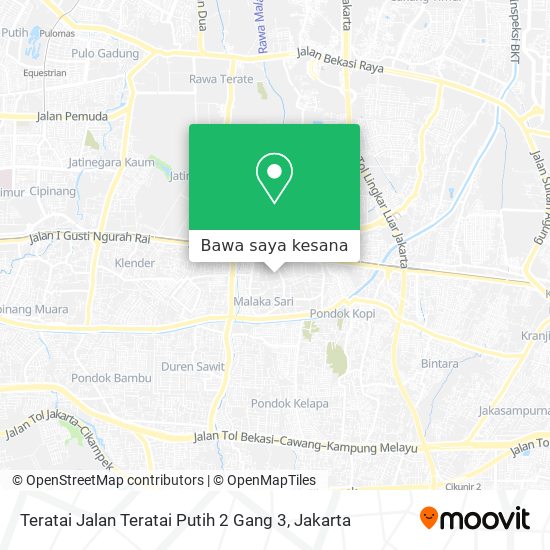 Peta Teratai Jalan Teratai Putih 2 Gang 3