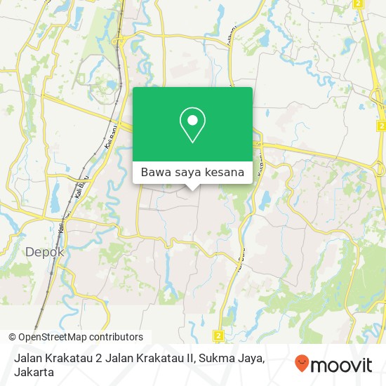 Peta Jalan Krakatau 2 Jalan Krakatau II, Sukma Jaya