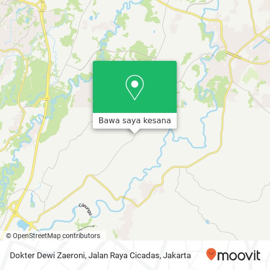 Peta Dokter Dewi Zaeroni, Jalan Raya Cicadas