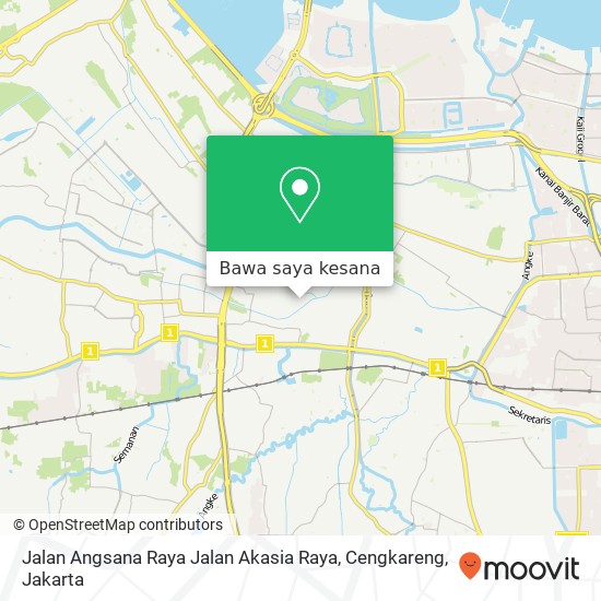 Peta Jalan Angsana Raya Jalan Akasia Raya, Cengkareng