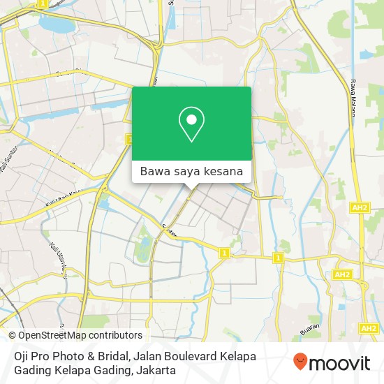 Peta Oji Pro Photo & Bridal, Jalan Boulevard Kelapa Gading Kelapa Gading