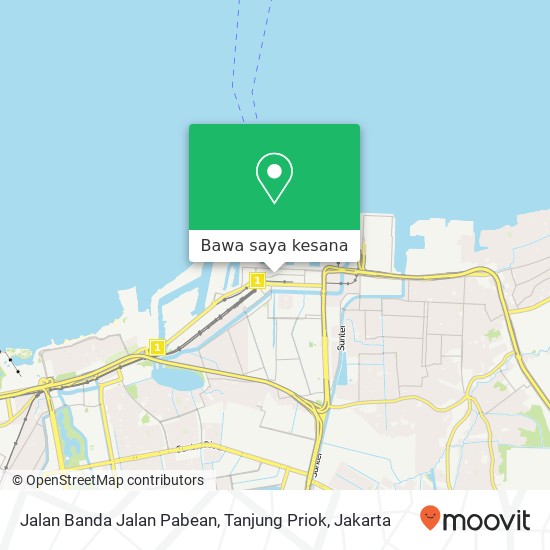 Peta Jalan Banda Jalan Pabean, Tanjung Priok