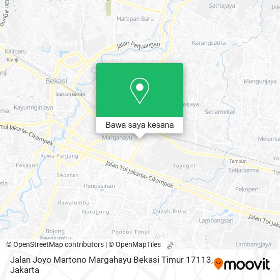 Peta Jalan Joyo Martono Margahayu Bekasi Timur 17113