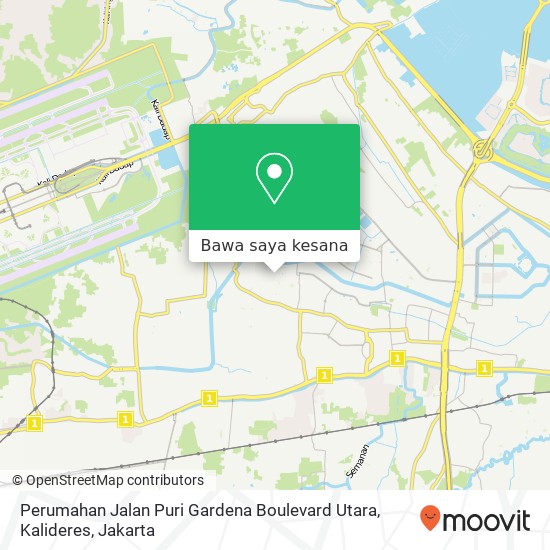 Peta Perumahan Jalan Puri Gardena Boulevard Utara, Kalideres