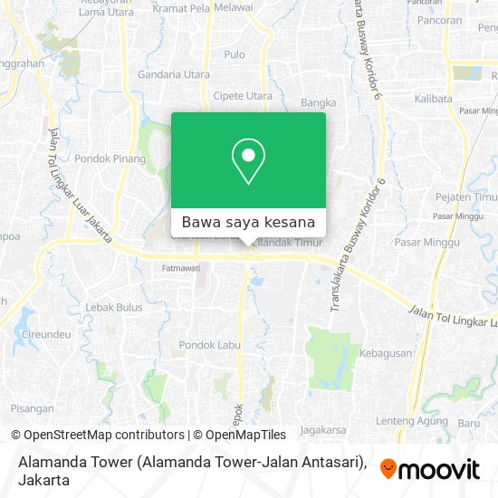 Peta Alamanda Tower (Alamanda Tower-Jalan Antasari)