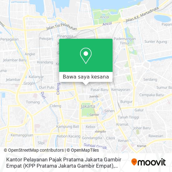 Peta Kantor Pelayanan Pajak Pratama Jakarta Gambir Empat (KPP Pratama Jakarta Gambir Empat)