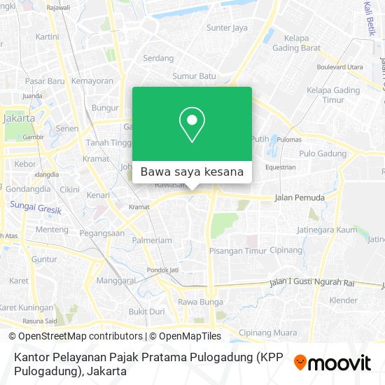 Peta Kantor Pelayanan Pajak Pratama Pulogadung (KPP Pulogadung)