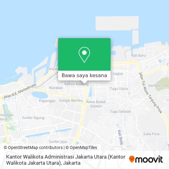 Peta Kantor Walikota Administrasi Jakarta Utara