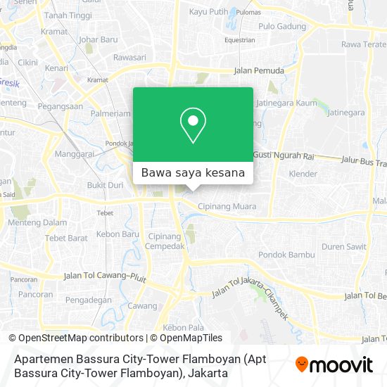 Peta Apartemen Bassura City-Tower Flamboyan