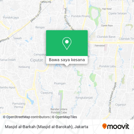 Peta Masjid al-Barkah (Masjid al-Barokah)