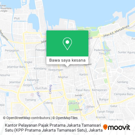 Peta Kantor Pelayanan Pajak Pratama Jakarta Tamansari Satu (KPP Pratama Jakarta Tamansari Satu)