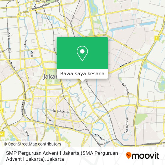 Peta SMP Perguruan Advent I Jakarta