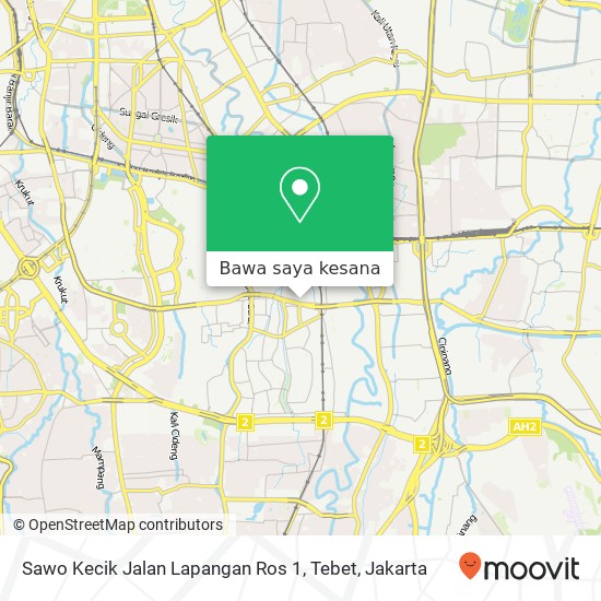 Peta Sawo Kecik Jalan Lapangan Ros 1, Tebet