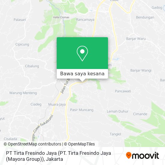 Peta PT Tirta Fresindo Jaya (PT. Tirta Fresindo Jaya (Mayora Group))